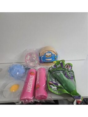 Bulk Fidget Toys Lot Squishy Steamer Bun Sand Pickle Strawberry Egg Donut